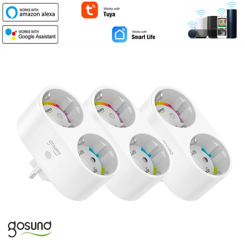 Gosund Wi Fi Smart Plug 16A ЕС розетка Tuya Life приложение работает с Alexa Google Home голосовое