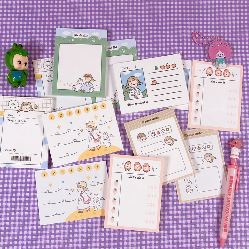 50 листов/партия Kawaii корейский INS студенческий блокнот для рукоделия N Times Sticky Notes