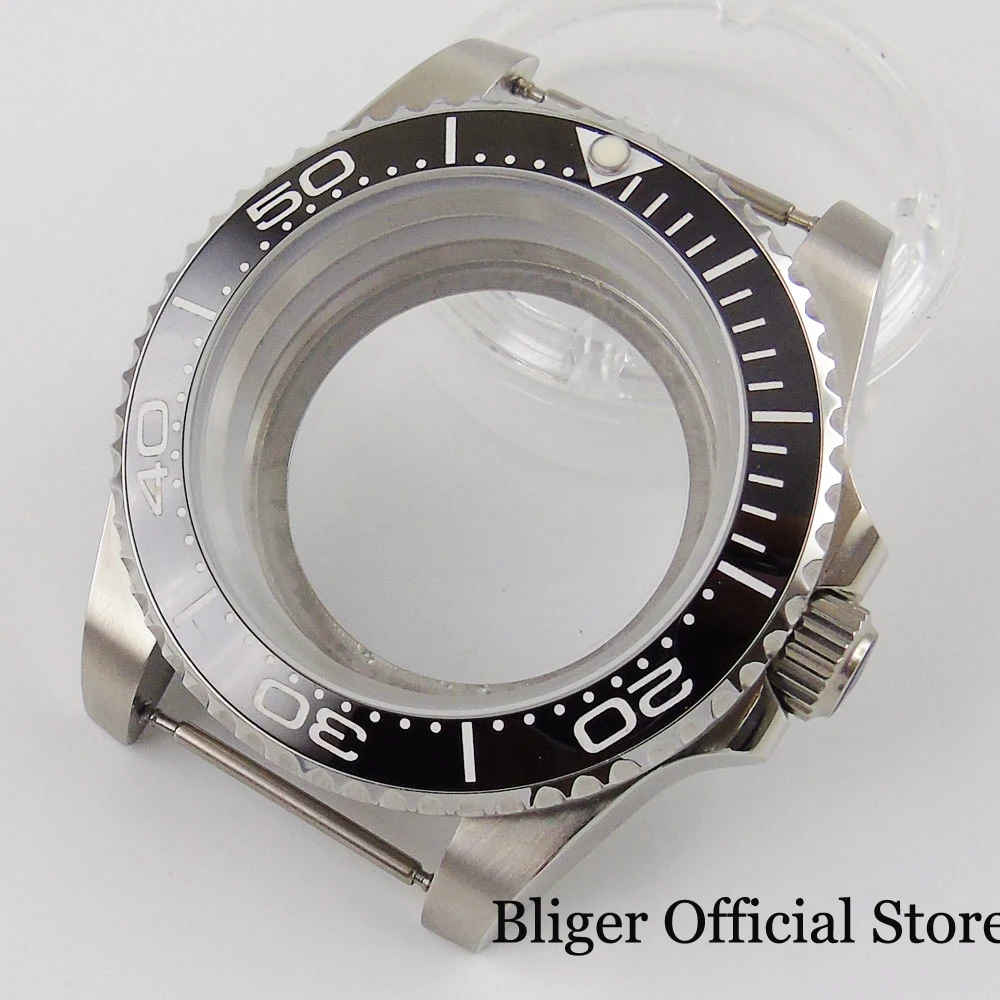 

High Quality Men Watch Case Fit NH35 NH35A NH36 Movement Ceramic Bezel Insert Seeing Glass Backcover Sapphire Crystal