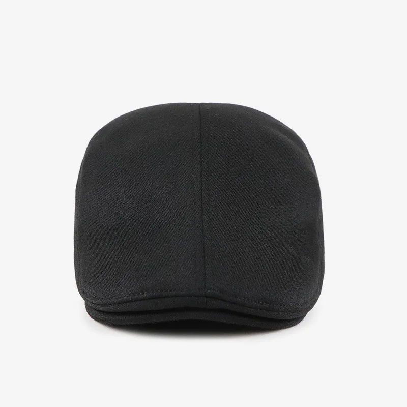Autumn Winter Berets for Men Women Cotton Hat Solid Color Visors