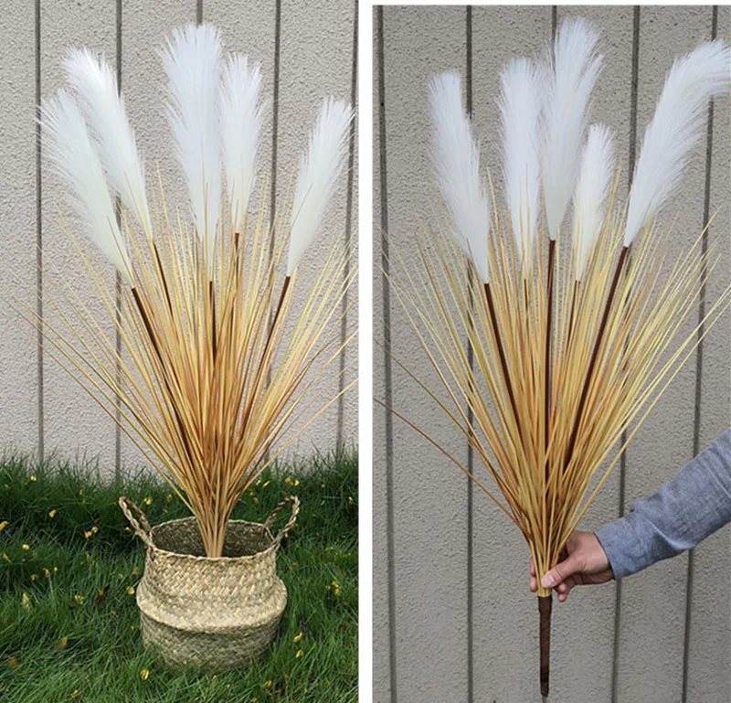 Искусственные растения Моделирование один Рид трава зеленое растение в горшке