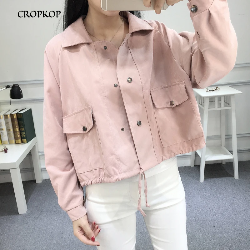 Модная Корейская дикая свободная однотонная короткая джинсовая куртка для