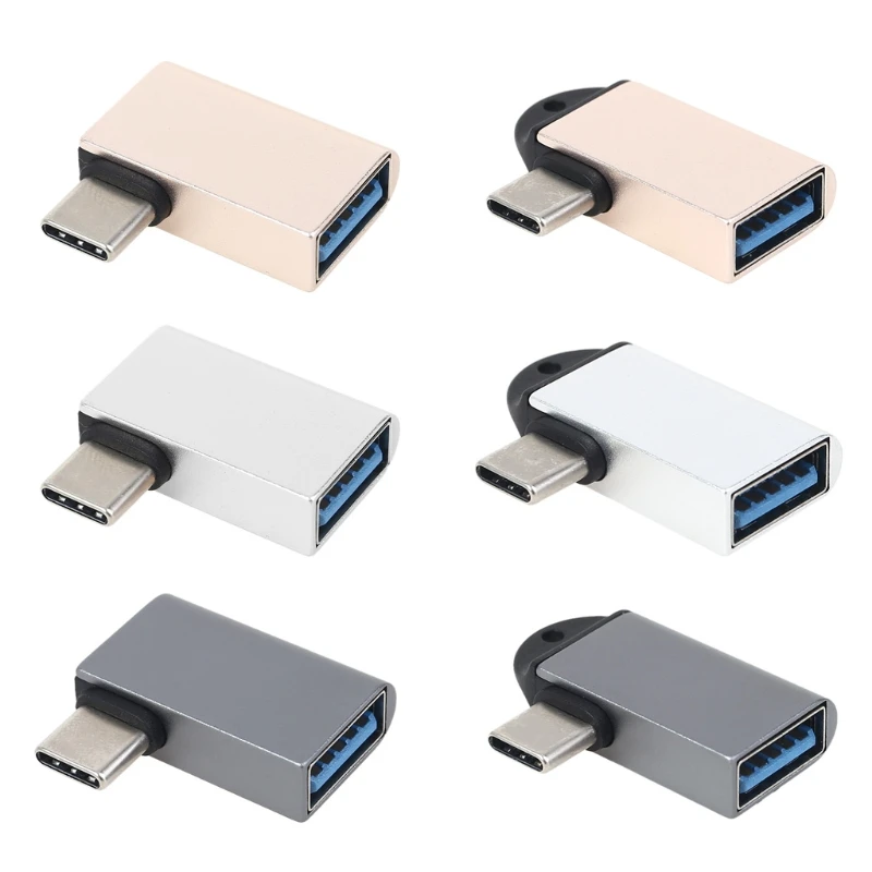 USB C to 3.0 Aluminum OTG Adapter A Female 90 Degree Type Male Converter for Smartphone Flash Drives | Мобильные телефоны и