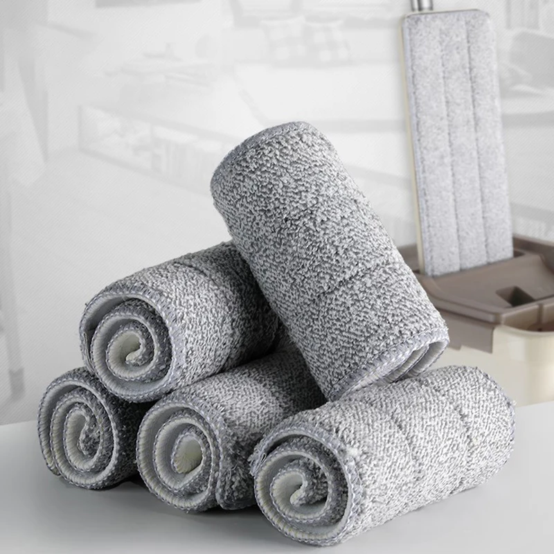 

Microfiber Floor Cleaning Cloth Replace Mop Head Squeeze Rags Self Wring Pads Washing Spray Dry and Wet for Home Accessories