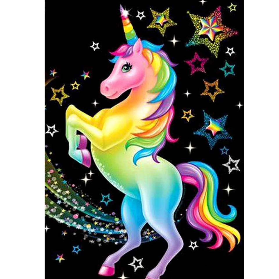

5D DIY Diamond Painting Animal Cartoon Unicorn Full Drill Embroidery Cross Stitch Mosaic Rhinestone Home Decorative Gift