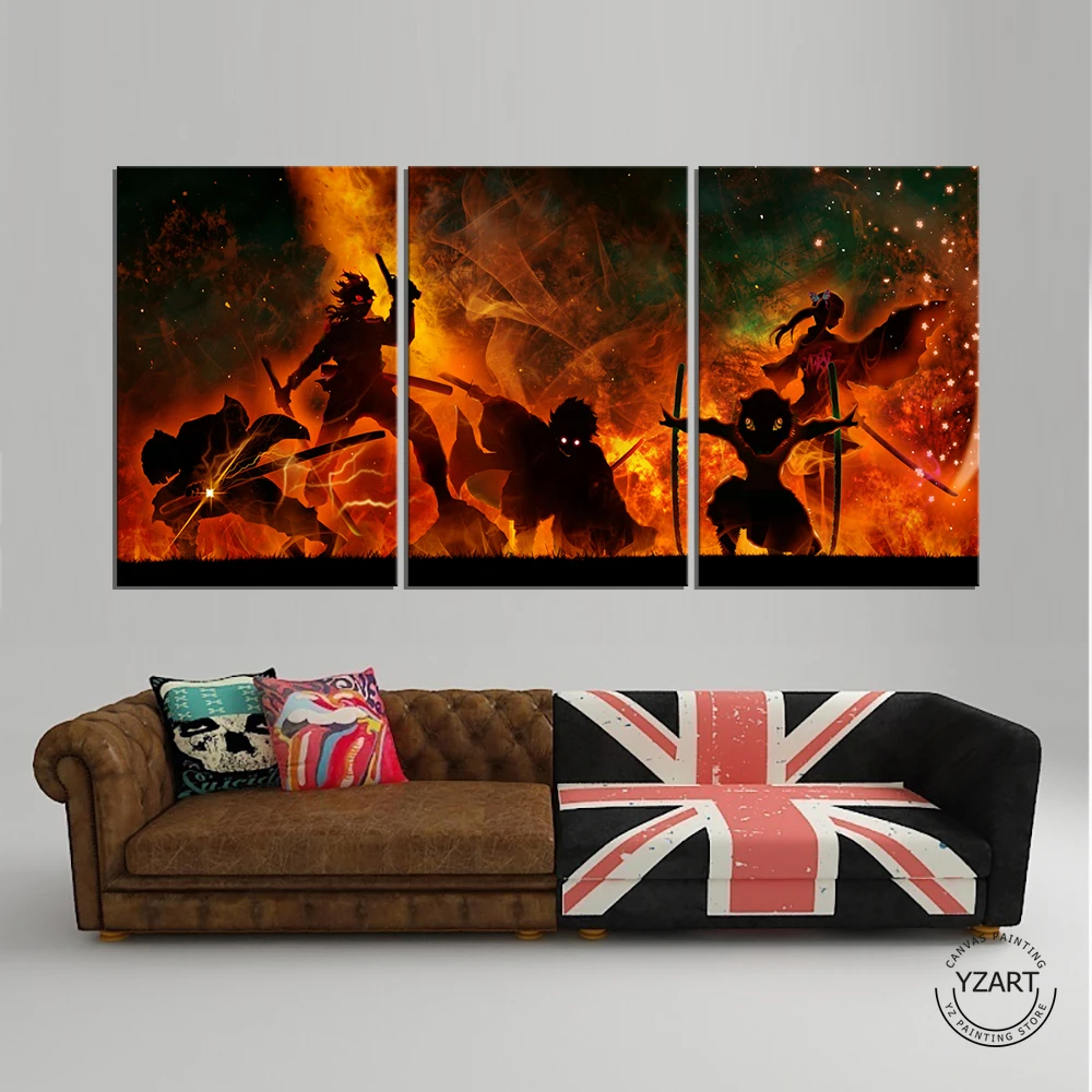 

3pcs Demon Slayer Kimetsu no Yaiba Anime Poster Wall Picture for Home Decor