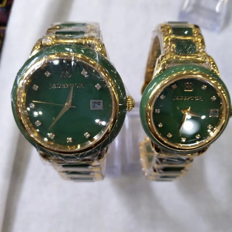 Натуральные и Тянь нефрит русский синий набор нефритовые часы Механические