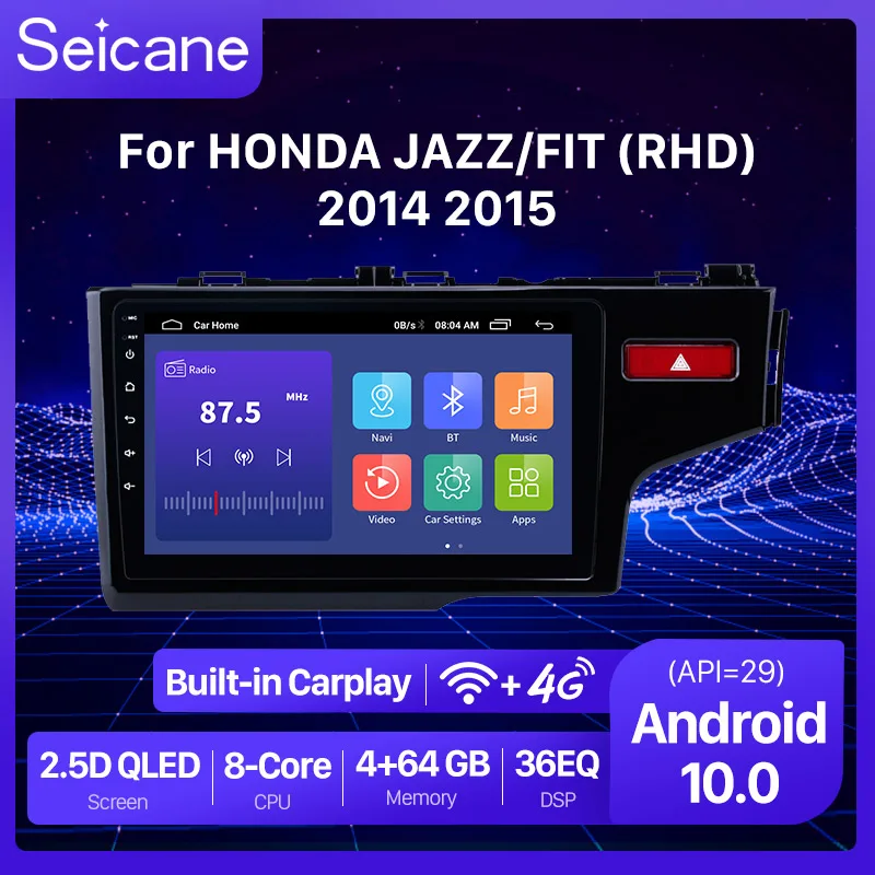 Автомобильный мультимедийный плеер Seicane 10 1 дюймов Android 0 Восьмиядерный Wi Fi Bluetooth 4G