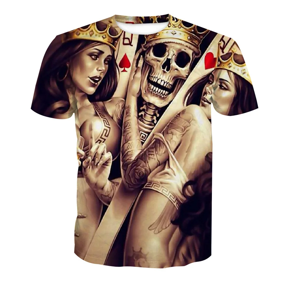 Футболка с короткими рукавами и цифровым принтом в европейском американском