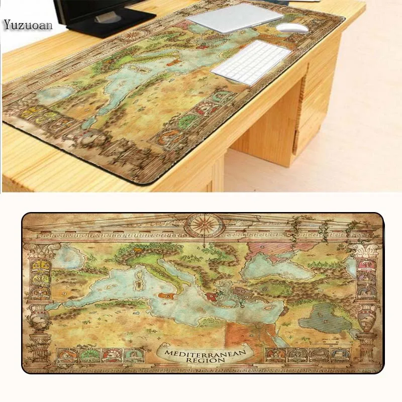 Yuzuoan, большая акция, карта старого мира, игровой коврик для мыши в подарок, компьютерный ноутбук, оверлок, коврик для мыши, большая скорость игры, оптические мыши - Цвет: 400X900X3MM