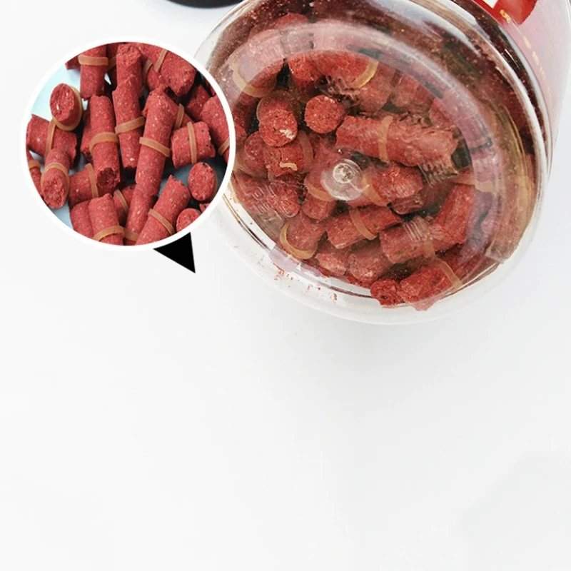 Carp Fishing Bait Red Worm Grain Lure Pellet Smell Insect Particle With Rubber Band Accessories | Спорт и развлечения