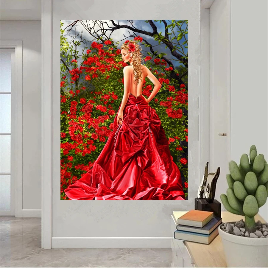 

DIY 5D Diamond Painting People Series Kit Lovely Full Drill Square Embroidery Mosaic Art Picture Of Rhinestones Home Decor Gifts
