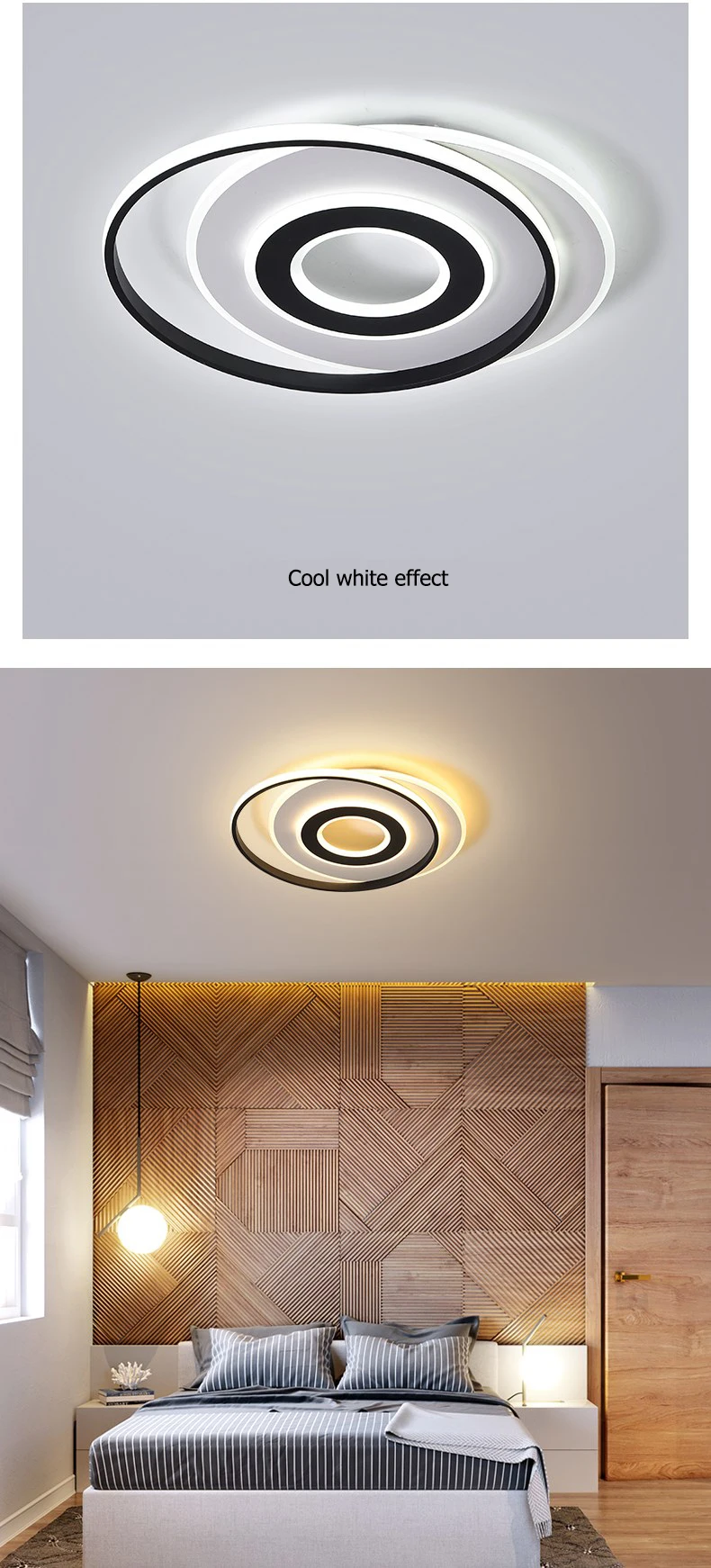 Круглая современная люстра освещение черный и белый блеск люстры ledLamp для гостиной спальни кухни Светодиодная потолочная люстра