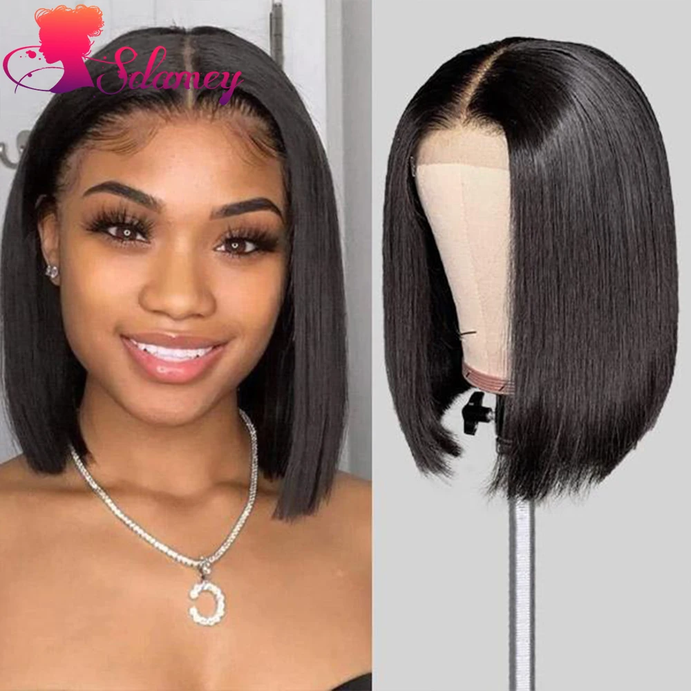 Парик с прямыми кружевами спереди парик короткими волосами парики из