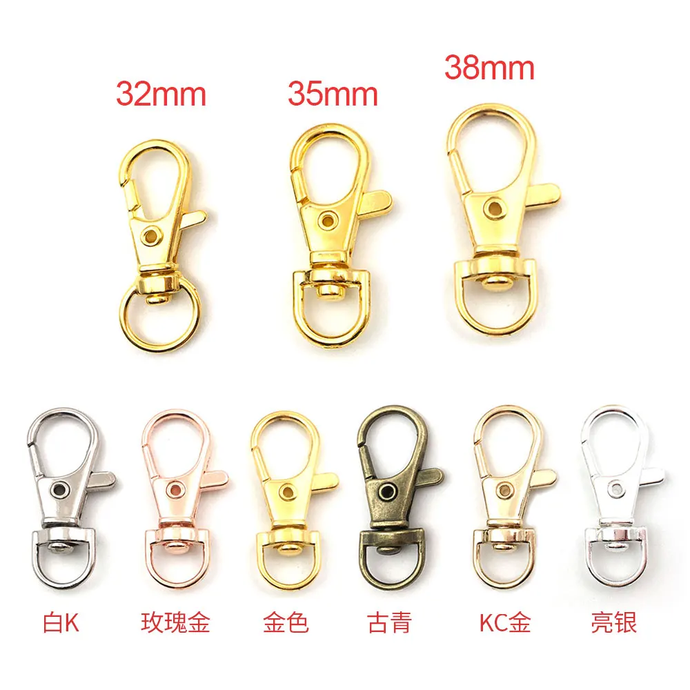 

5pcs jewelry keychain lobster buckle bag buckle accessories material bag hanging buckle creative key ring DIY accessories