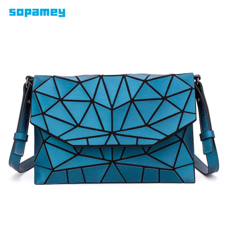 New Matte Chain Shoulder Bags Women Evening Bag For Girls Geometric Folding Handbags And Purse Luminous Clutch Messenger | Багаж и сумки