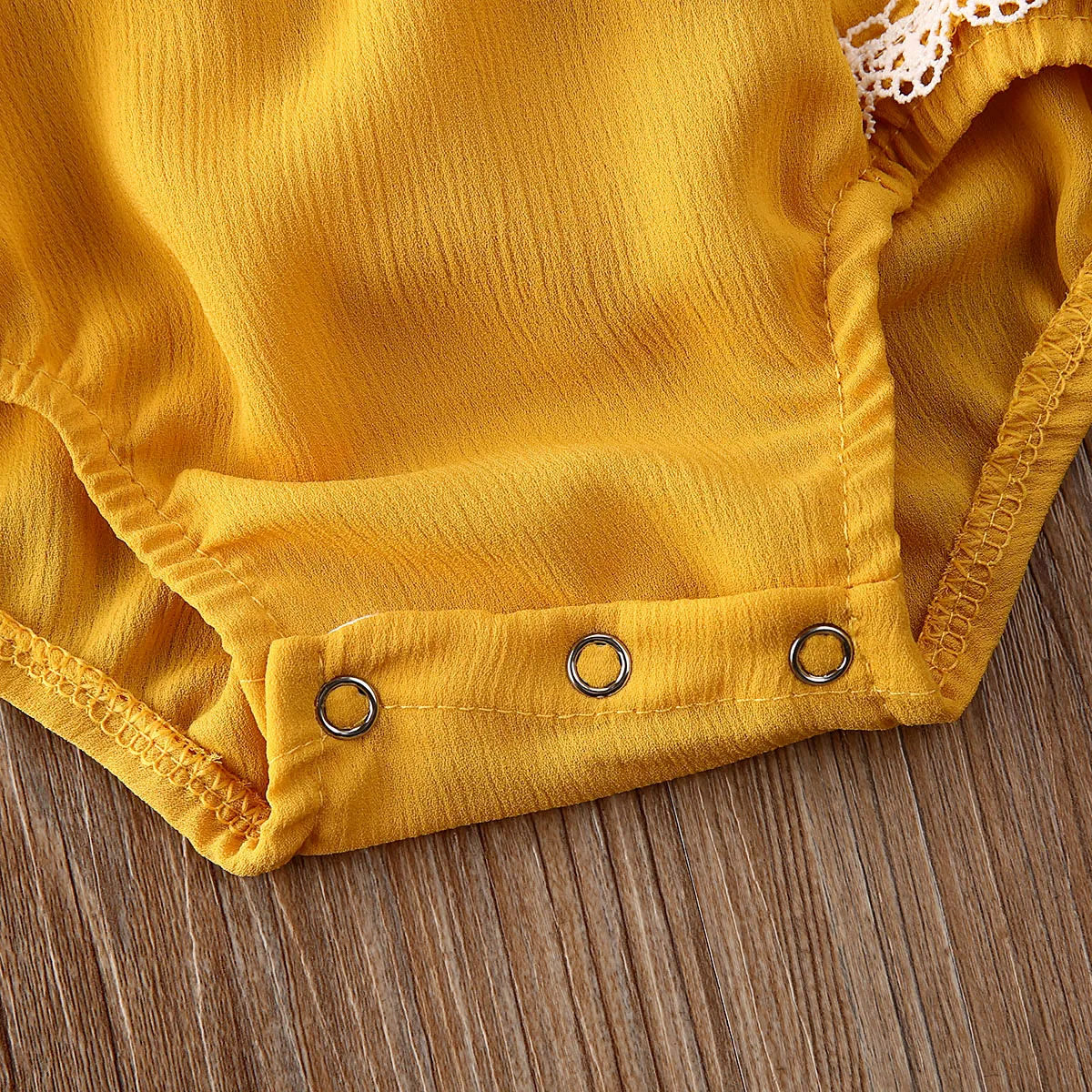 2020 Детская летняя одежда для новорожденных девочек гофрированные боди кружевные