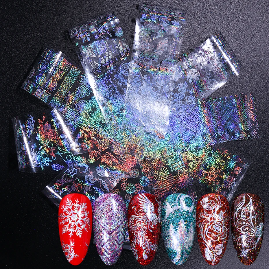 10 шт. прозрачные снежинки для ногтей|Стикеры и наклейки| |