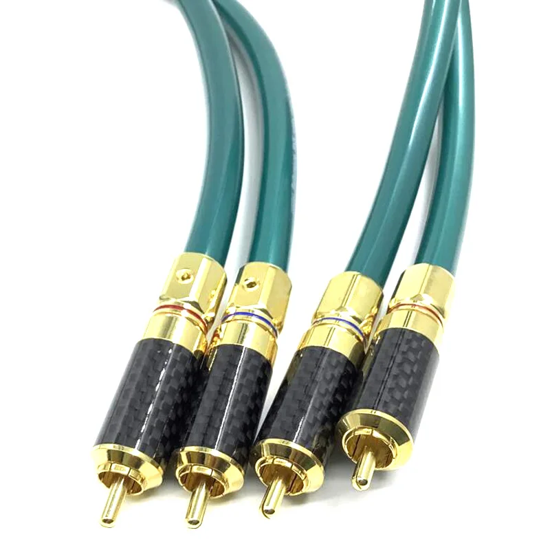 Hi-Fi разъемы RCA из углеродного волокна Ortofon 8N OFCPure Copper intecconnect аудиокабель для AMP