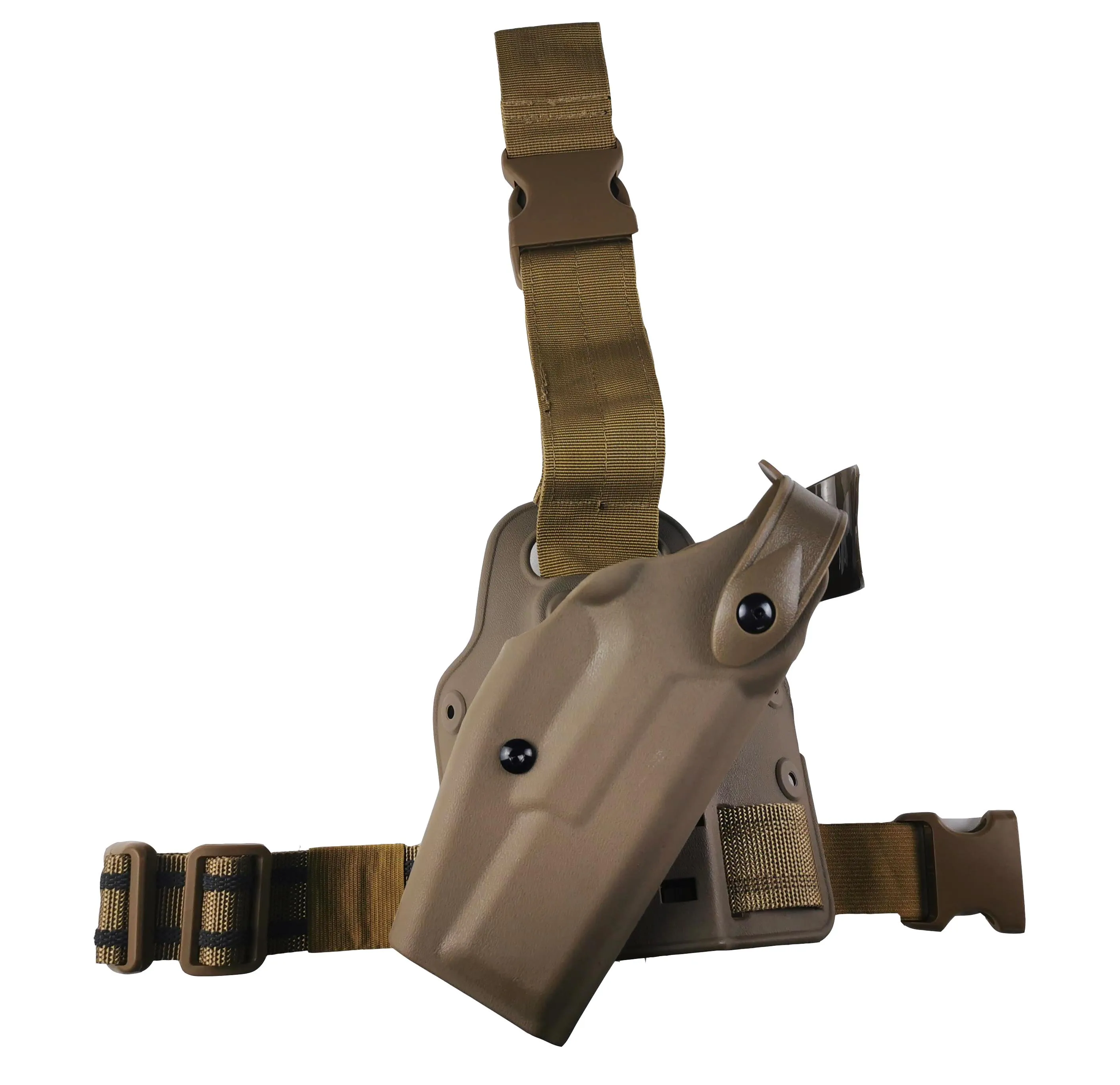 Серебристый цвет Airsoft Safarilands пистолет Glock17 19 22 23 31 Ремень Кобуры вспышка светильник для правой руки использовать ножной кобура светильник подшипник glock кобура - Цвет: Серебристый цвет