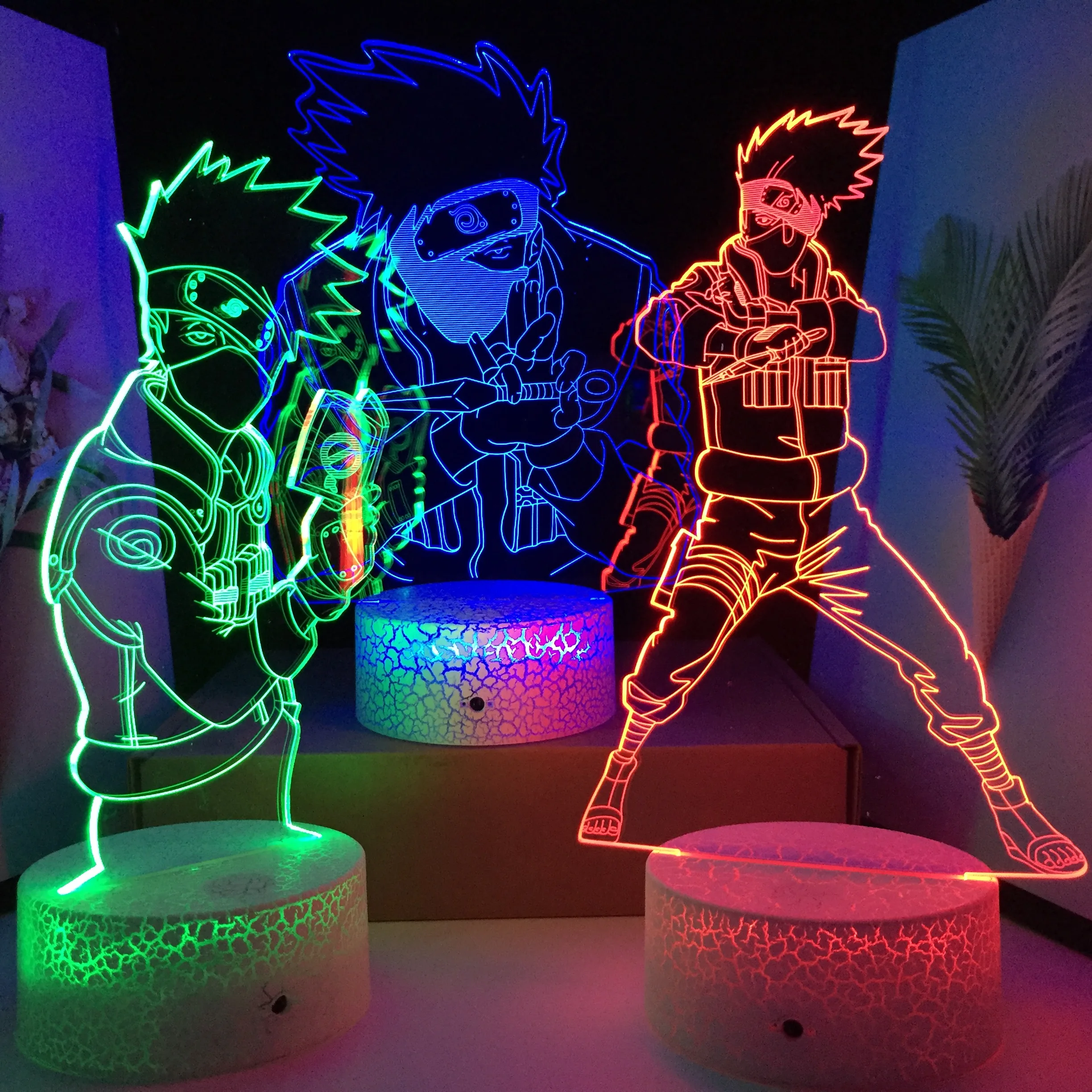 

Anime Figure Series 3D LED Lamp Cut Thunder for Manga Bedside Table Lamp Child Room Decor Kids Gift Color Changing Night Light