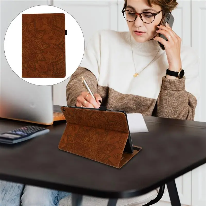 

1pc Vintage Embossed Protective Cover Compatible for Fire Hd 10 Plus Hd10 2021