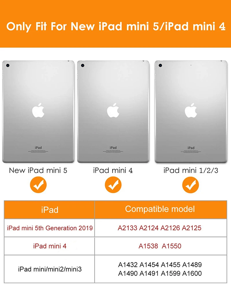 Окрашенные флип чехол для iPad Mini 5 4 3 2 1 таблетки чехол для iPad Mini 1 2 3 из искусственной кожи крышка задняя крышка