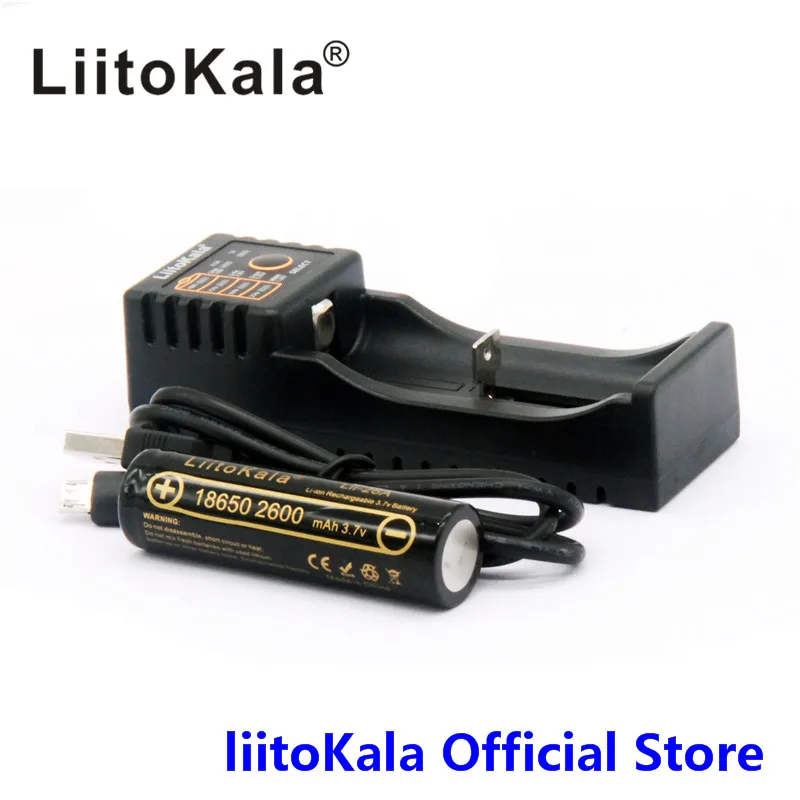 Аккумуляторная батарея LiitoKala Lii-100B зарядное устройство для литий-железного