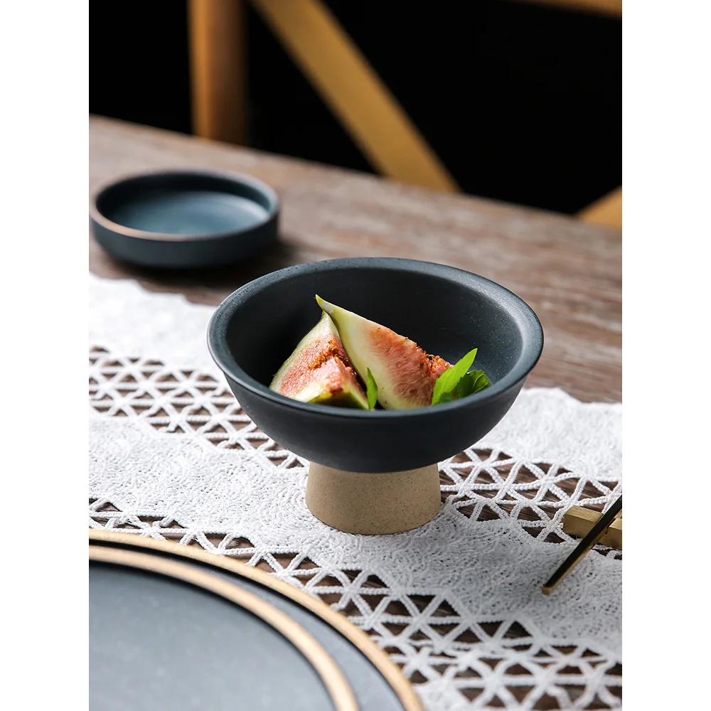 Керамические обеденные тарелки наборы блюд и тарелок с золотым слоем набор