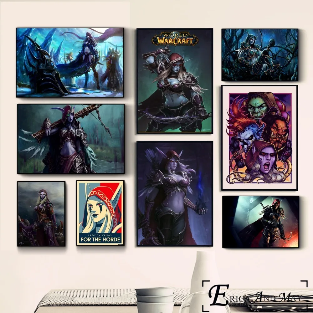 Sylvanas Windrunner Wow видео игра постеры и принты холст картина стены искусства