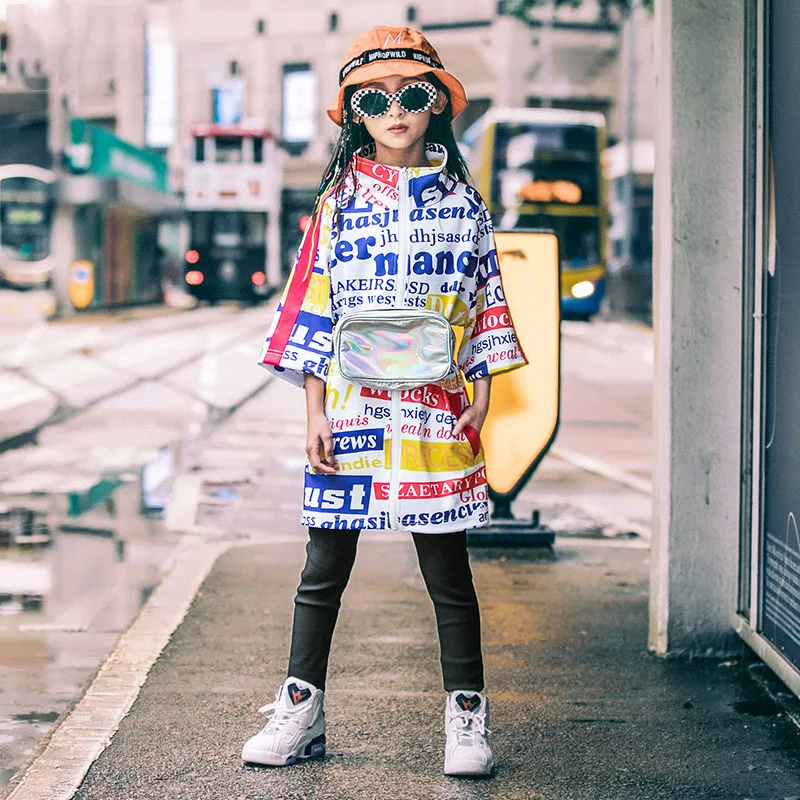 

Jazz Dance Costume Autumn Girls Street Dance Practice Clothes Korean Version Hip Hop Loose Suit Children'S Sport Wear