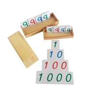 montessori mathematics materials pvc number cards 1 9000 w wooden box kids early learning tools preschool eductional equipment
