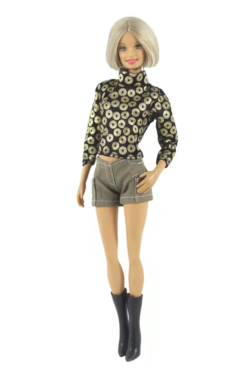 

11.5" Coin Print Shirt Top Shorts 1/6 BJD Doll Clothes for Barbie Clothes Outfits for Barbie Dolls Accessories Clothing Kids Toy