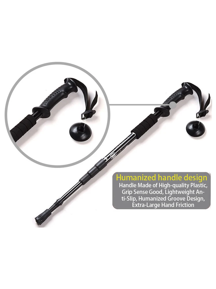 2Pcs Nordic Walking Sticks Hiking Poles Adjustable Trekking Telescopic Scandinavian Anti Shock Carbon/6061/7075 Al alloy | Спорт и