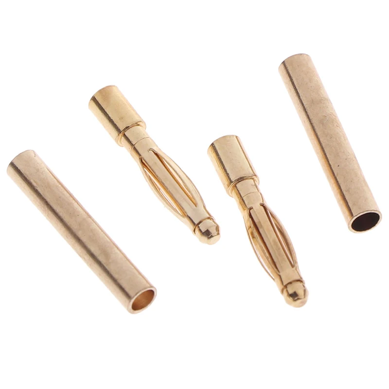 10 пар 2 мм золотой пули Разъем банан вилки мужской и женский для RC батареи