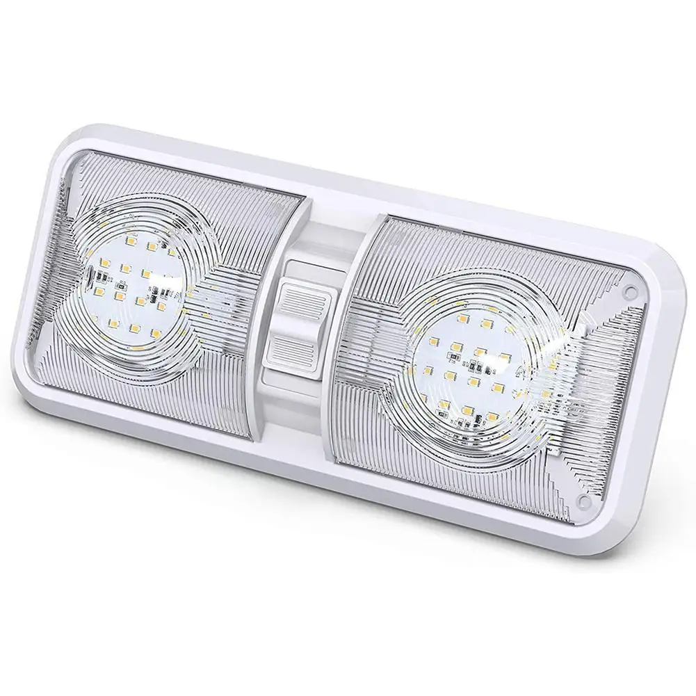 

Led RV Interior Ceiling Light Boat Camper Trailer Marine 4000-6500K Fixture Dome Light Single 280LM White With ON/OFF 12v S H2C9