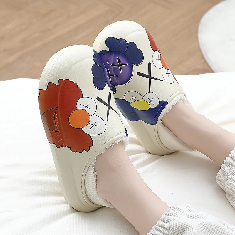 Водонепроницаемые Нескользящие домашние тапочки на толстой платформе с