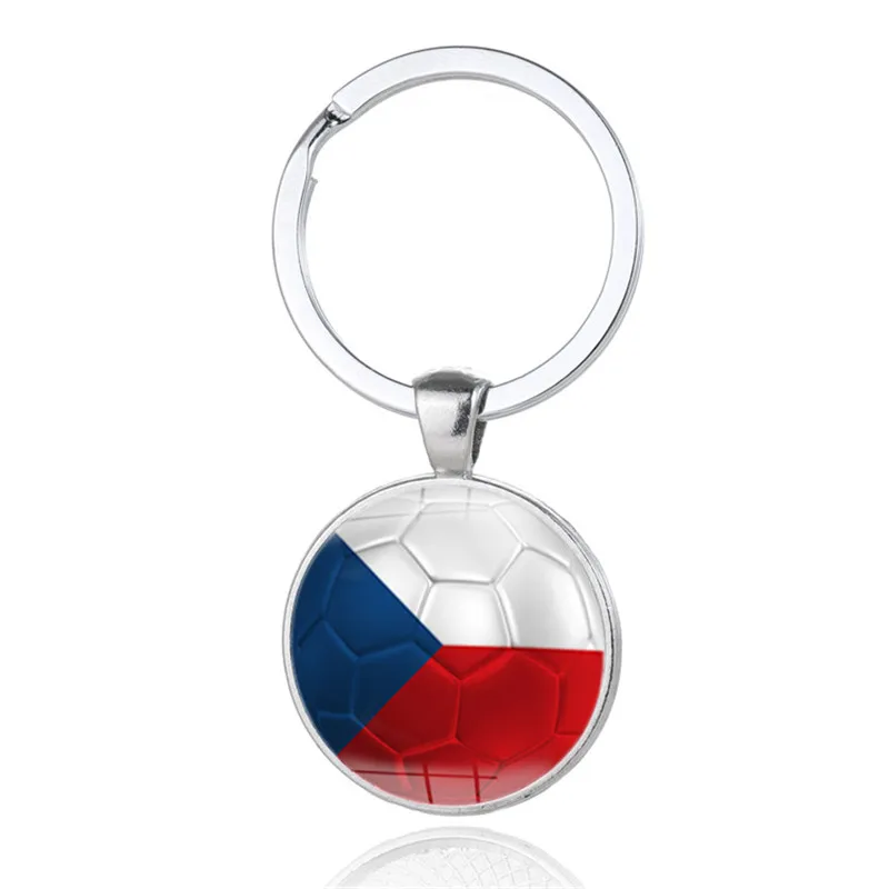 

Czech Republic National Flags Car Keyring Keychain Auto Key Ring Chain Crystal Pendant Automobiles Interior Accessories