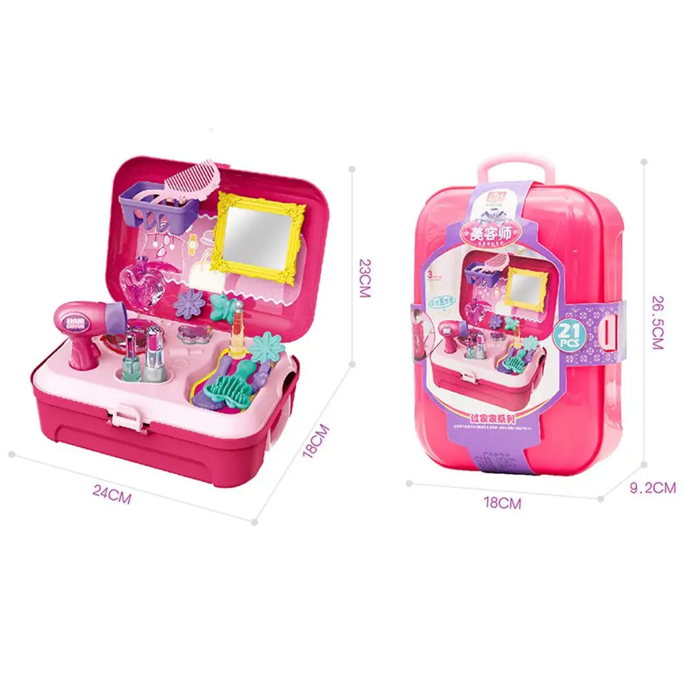 

Children Kitchen Playset Kitchen/doctor/beauty/supermarket/pet Backpack Toy Set Pretend Play Toys For Boys Girls Birthday Gift