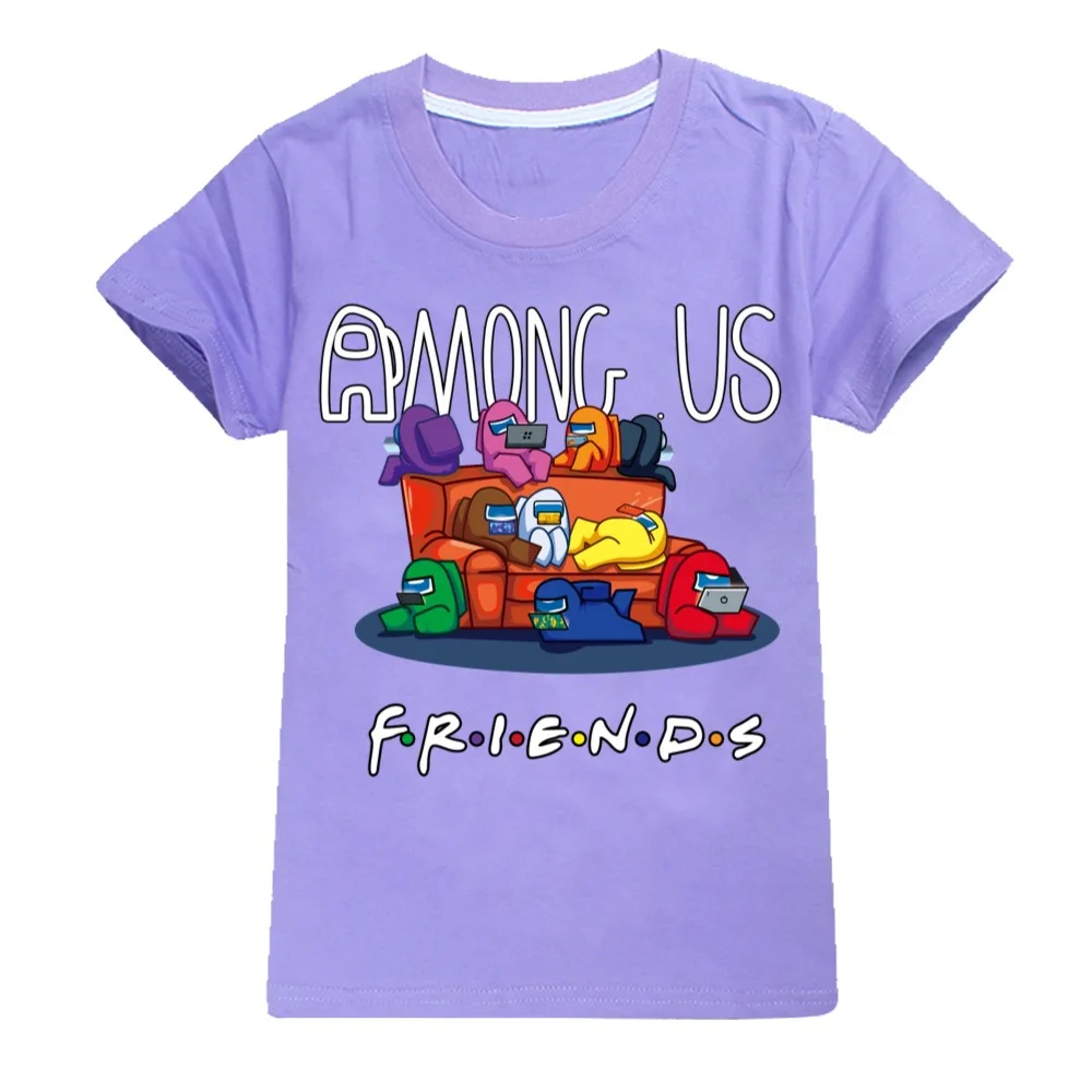 

Among us Cotton Children's Summer Casual Tops Boys and Girls Short Sleeve T-shirt kids clothes girls 2 to 16 teenage