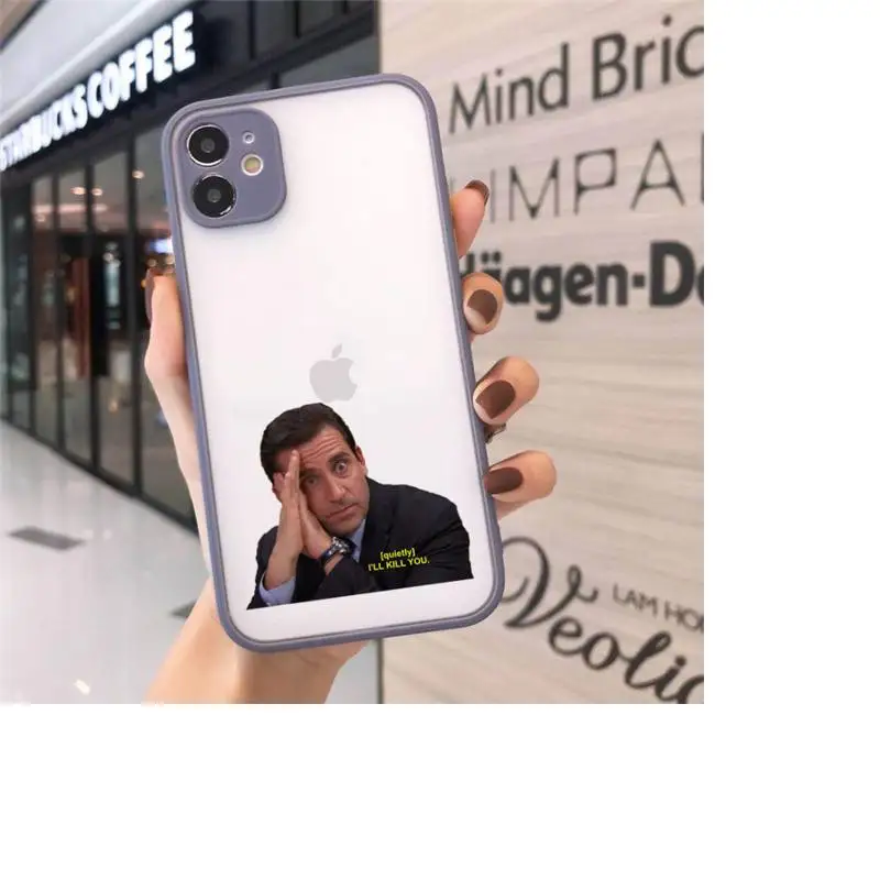 

Michael Scott The Office luxury design Phone Case matte transparent For iphone 7 8 11 12 plus mini x xs xr pro max cover