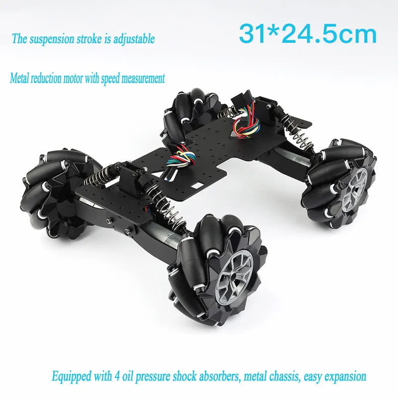 4WD McNum Wheel Chassis Smart Car Chassis Suspension adjustable damping chassis
