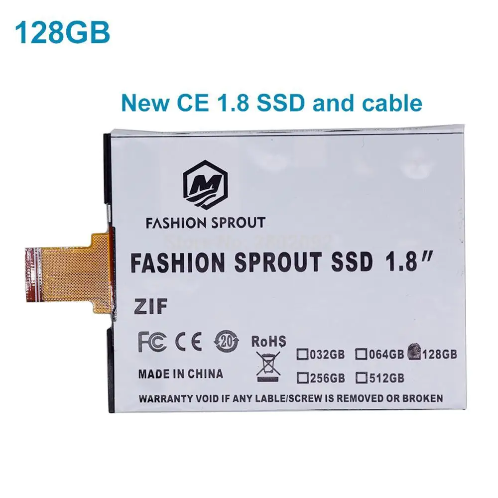 Новый 1 8 дюйма ce/zif 128 ГБ 256 512 SSD твердотельный накопитель для Ipod classic 7Gen видео 5th
