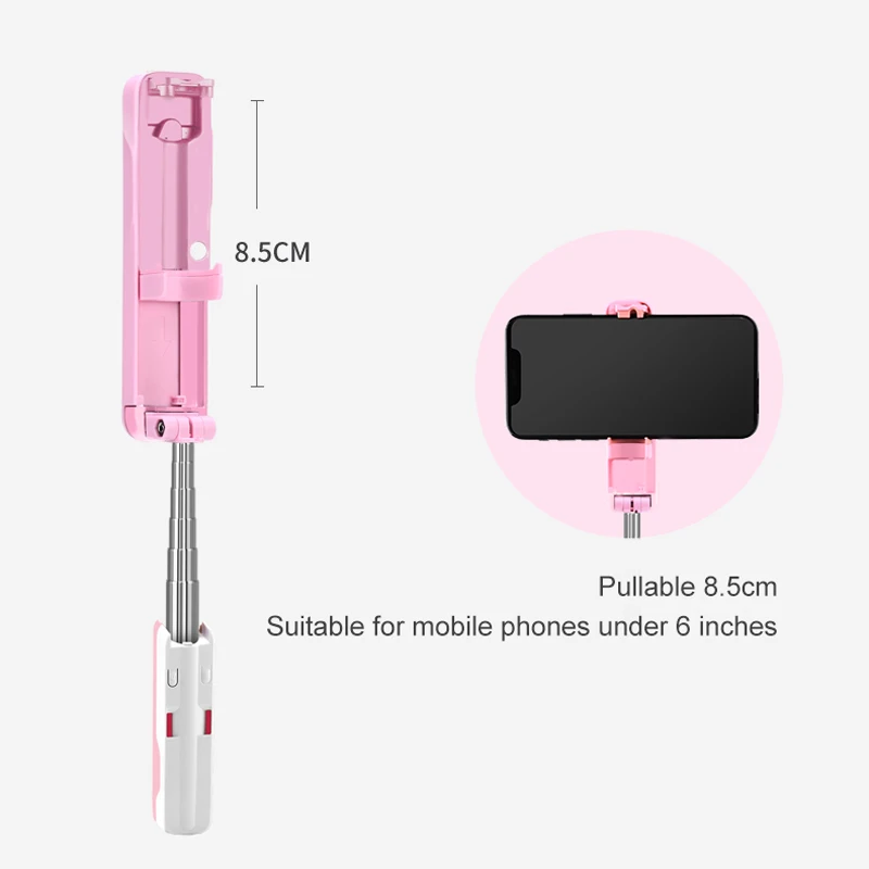 YUNAO M1 Bluetooth селфи палка карманная портативная максимальная длина 750 мм модная мини