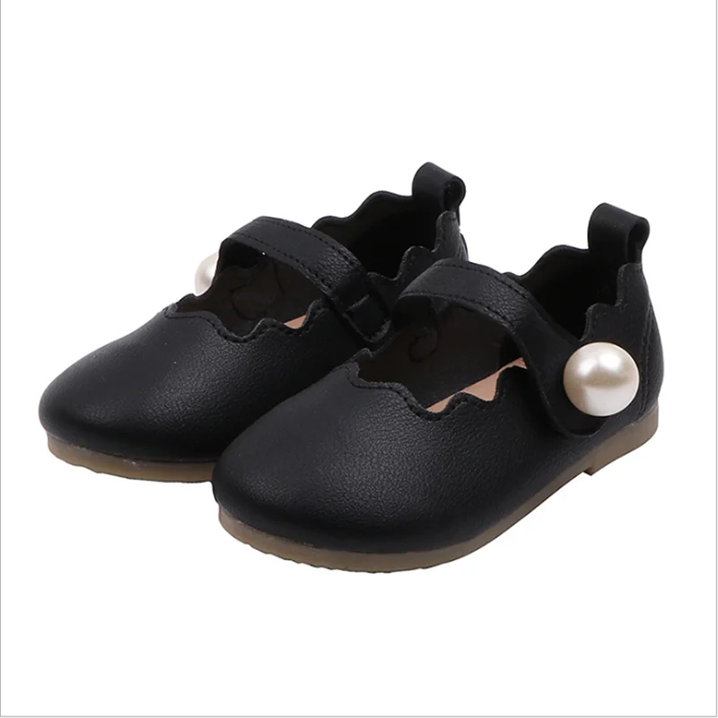 

Girls' leather shoes 2020 spring and autumn new princess shoes wild pearl single shoes non-slip performance shoes21-30