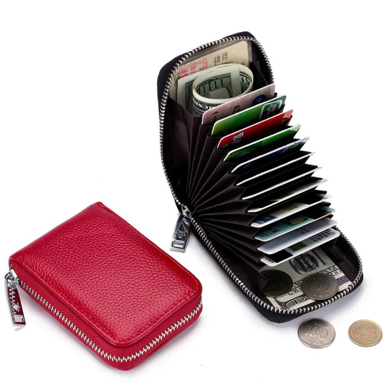 Лидер продаж мужские бумажники из натуральной кожи 12 держателей для карт Женский