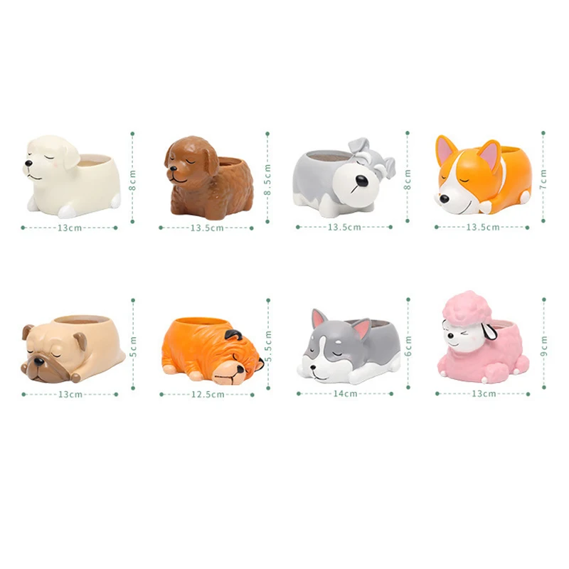 Полимерная мультяшная креативная Милая корги собака ландшафт садоводство