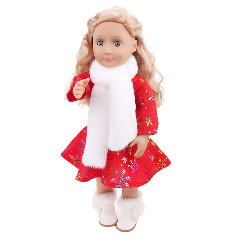 18 дюймов американская кукла красная одежда для девочек карнавальный костюм