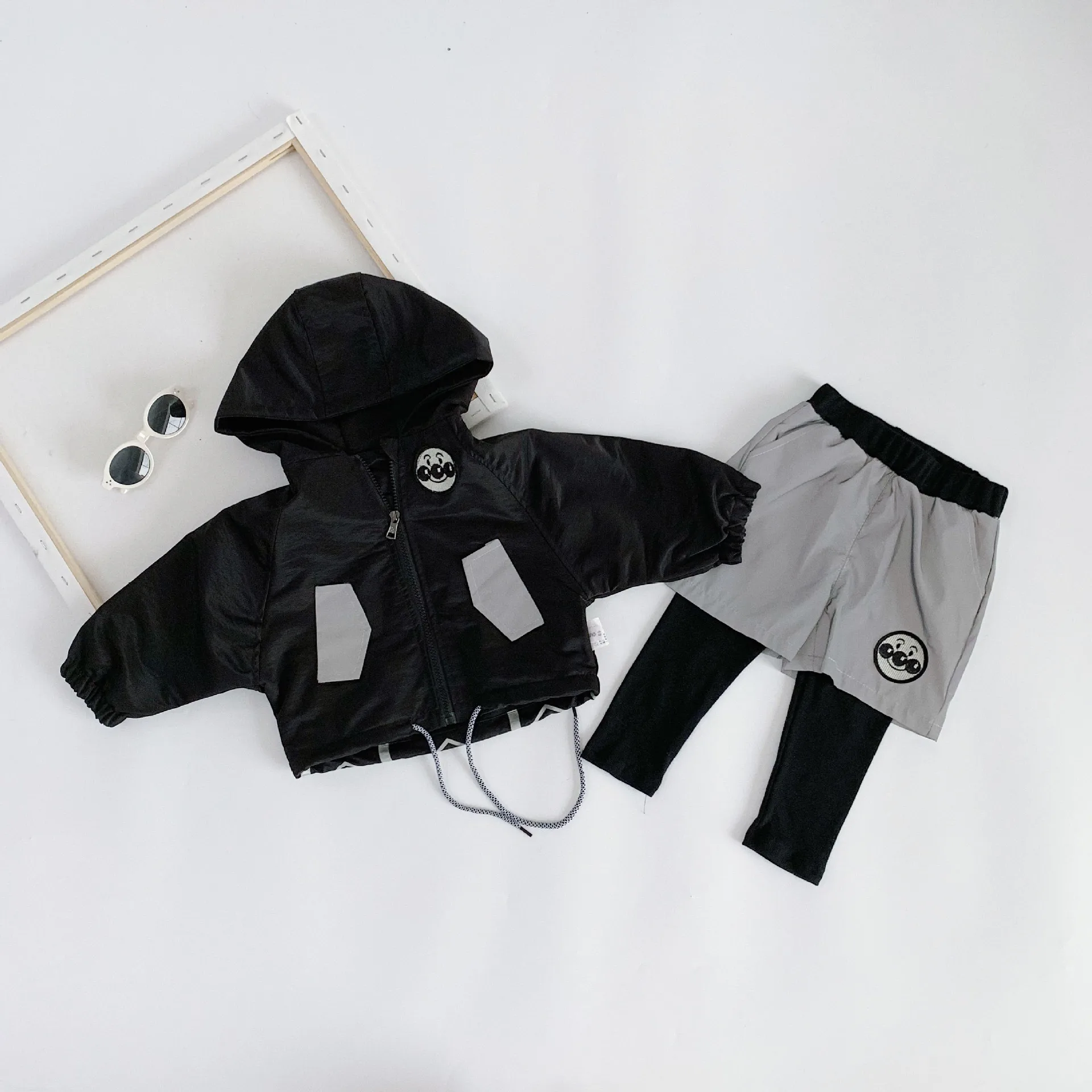 Children's Clothing Boys Sets 2019 Autumn Fashion New Kids Reflective Jackets Toddler Casual Hooded Coat+pants 2pcs | Детская одежда