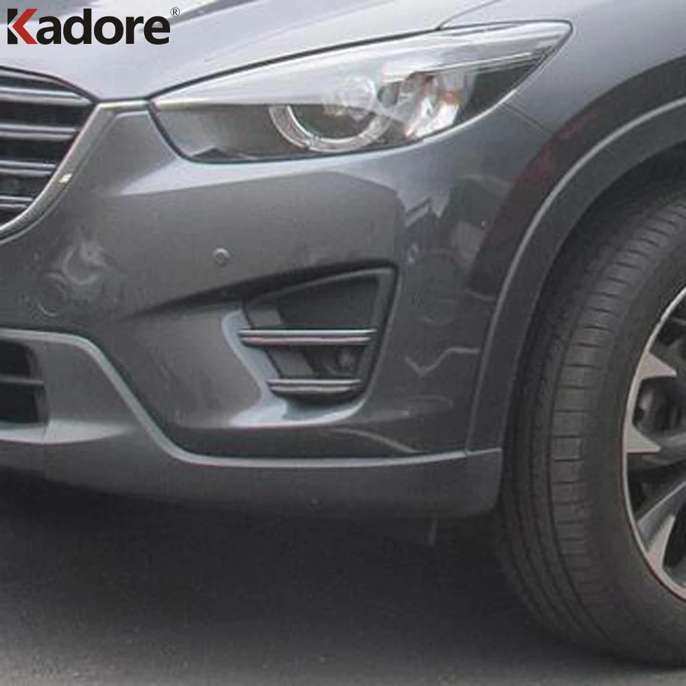Стайлинг автомобиля для Mazda CX-5 CX5 2016 2017 столб-Фара ABS хром крышка противотуманной